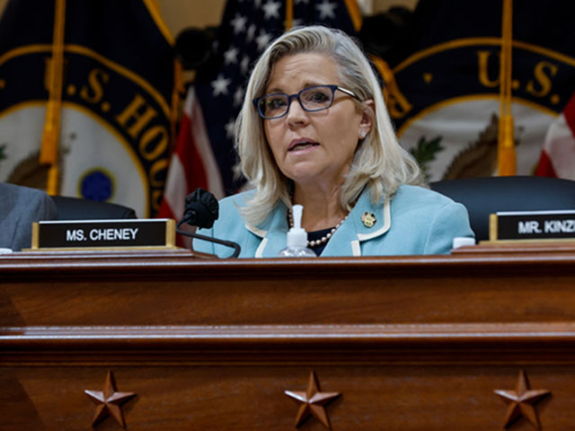 WASHINGTON, DC - JUNE 13: U.S. Representative Liz Cheney (R-WY), vice chair of the select committee investigating the January 6 attack on the U.S. Capitol, delivers closing remarks during a hearing at the January 6 Inquest at the Cannon House Office Building on June 13, 2022 in Washington, DC.  The bipartisan committee, which for nearly a year has been collecting evidence related to the Jan. 6 attack on the U.S. Capitol, will present its findings in a series of televised hearings.  On January 6, 2021, supporters of former President Donald Trump attacked the United States Capitol in an attempt to disrupt a congressional vote to confirm President Joe Biden's Electoral College victory.  (Photo by Chip Somodevilla/Getty Images)