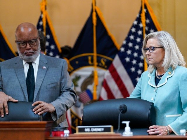 WASHINGTON, DC JUNE 13: Chairman Bennie G. Thompson (D-MS), left, and Rep. Liz Cheney (R-W