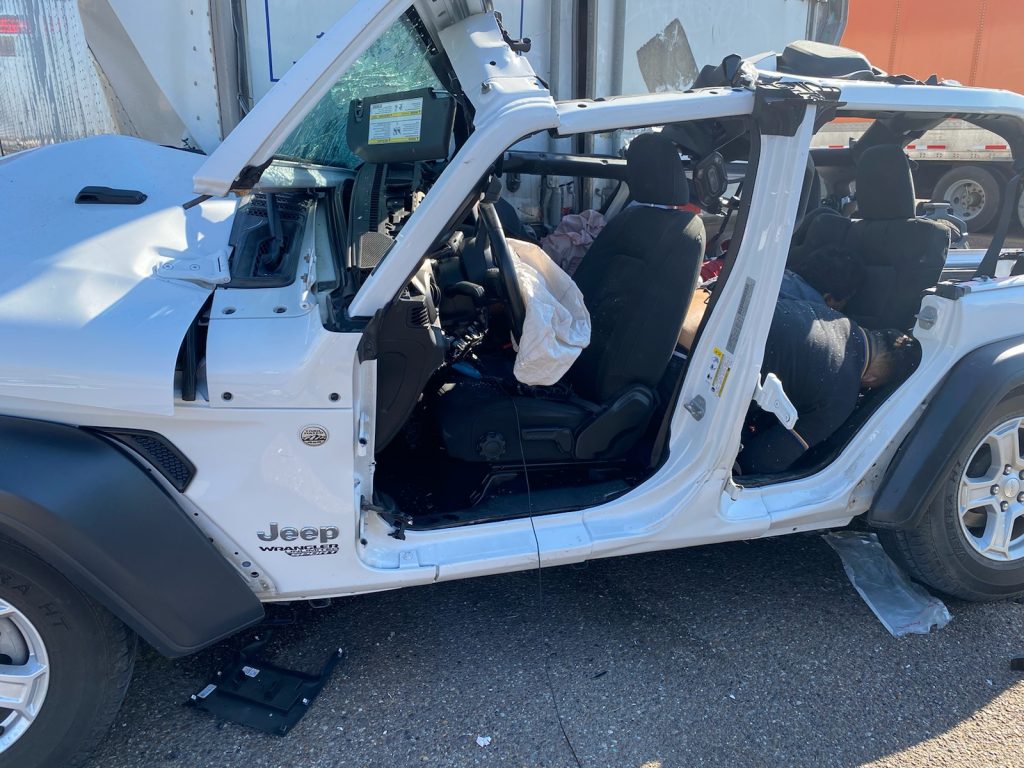 Four migrants died instantly when a suspected human smuggler crashed into a tractor-trailer while attempting to avoid arrest. (Texas Department of Public Safety)