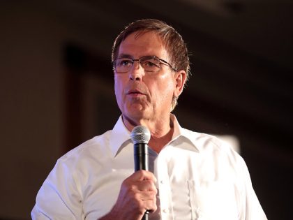 Jim Lamon speaking with supporters at a "Stand for Freedom" rally at the Embassy Suites by Hilton Scottsdale Resort in Scottsdale, Arizona, on July 5, 2021 (Gage Skidmore/The Star News Network/Flickr)