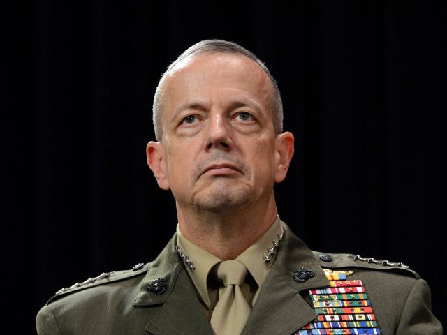 Newly appointed Supreme Allied Commander in Europe (SACEUR) US General John Allen looks on