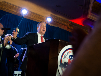 Garden City, N.Y.: Republican Party nominee for New York State Governor, Lee Zeldin, speak