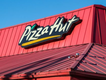 BLOOMSBURG, UNITED STATES - 2022/02/10: An exterior view of a Pizza Hut. (Photo by Paul We