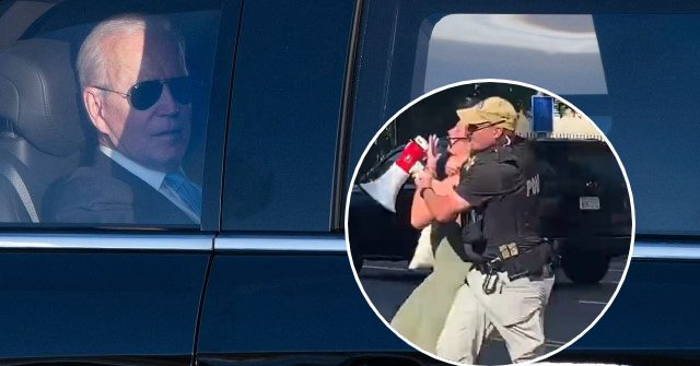 Secret Service Tackle Abortion Protester Near President Motorcade