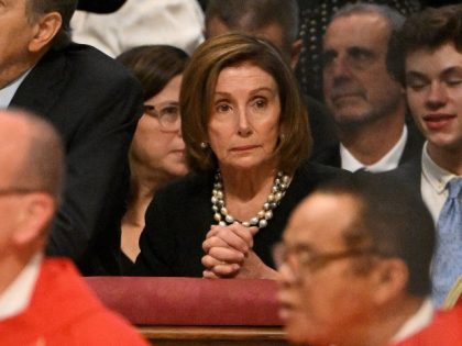 U.S. House Speaker Nancy Pelosi attends a mass for the Solemnity of Saints Peter and Paul