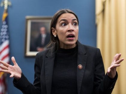 UNITED STATES - MAY 23: Rep. Alexandria Ocasio-Cortez, D-N.Y., attends a briefing in Rayburn Building held by Power 4 Puerto Rico Coalition, that calls on Congress to help Puerto Rico grow and prosper in the wake of Hurricane Maria on Thursday, May 23, 2019. (Photo By Tom Williams/CQ Roll Call)