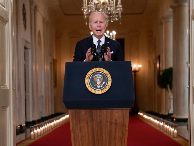 President Joe Biden speaks about the latest round of mass shootings, from the East Room of the White House in Washington, Thursday, June 2, 2022. Biden is attempting to increase pressure on Congress to pass stricter gun limits after such efforts failed following past outbreaks. (AP Photo/Evan Vucci)