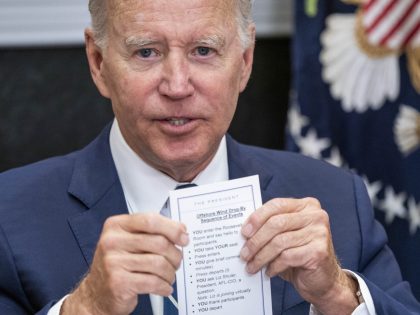 US President Joe Biden speaks while meeting with governors, labor leaders, and private com