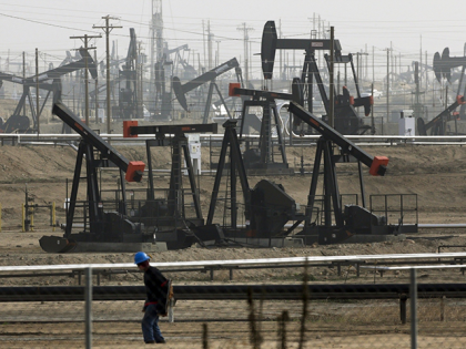In this Jan. 16, 2015, file photo, pumpjacks are seen operating in Bakersfield, Calif. On Friday, April 23, 2021, California Gov. Gavin Newsom announced he would halt all new fracking permits in the state by January 2024. He also ordered state regulators to plan for halting all oil extraction in …