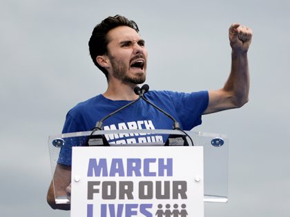 WASHINGTON, DC - JUNE 11: Gun control activist David Hogg speaks during a March for Our Lives rally against gun violence on the National Mall June 11, 2022 in Washington, DC. The March For Our Lives movement was spurred by the shooting at Marjory Stoneman Douglas High School in Parkland, …