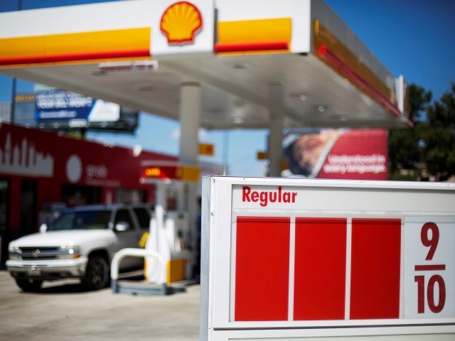 A blank sign used to display gas prices stands outside a station experiencing a fuel outag