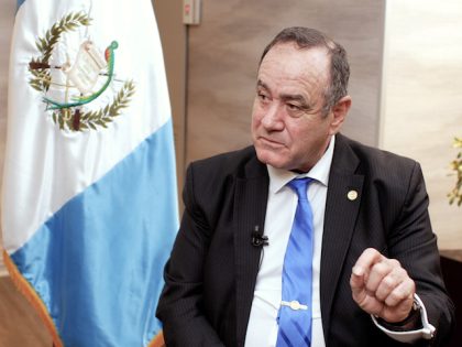 President of Guatemala Alejandro Giammattei speaks to Breitbart News' Ashley Oliver, June