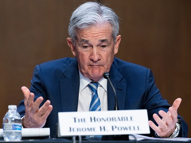 Federal Reserve Chairman Jerome Powell testifies during the Senate Banking Committee hearing on June 22, 2022. (Tom Williams/CQ-Roll Call, Inc via Getty Images)