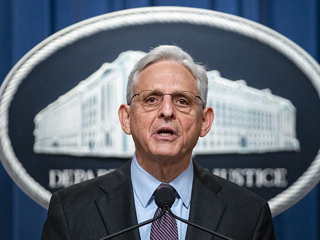 Merrick Garland, US attorney general, speaks during a news conference on the Foreign Corru
