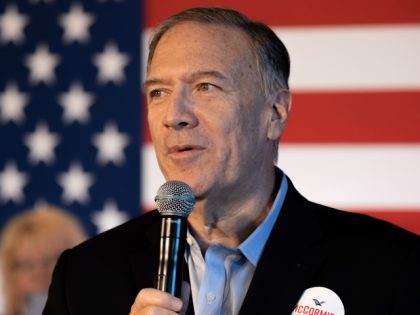 Michael Pompeo, former U.S. secretary of state, speaks during a campaign event for David McCormick, U.S. Republican Senate candidate, in Danville, Pennsylvania, U.S., on Wednesday, April 20, 2022. More than 60 executives at Goldman Sachs have given the maximum allowed to support McCormick, the hedge fund manager who has tried …