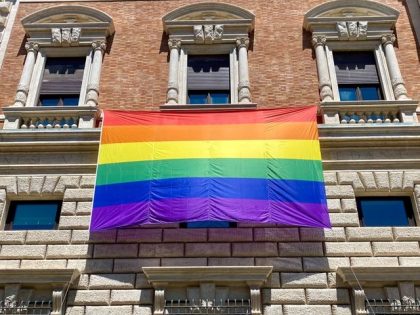 ROME — The U.S. Embassy to the Holy See began flying the LGBT rainbow flag Wednesday and tweeted in celebration of Pride Month, an innovation of the Biden administration.