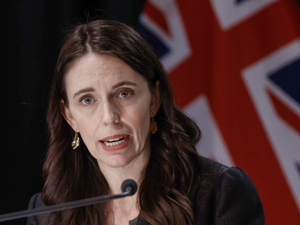 In this Oct. 11, 2021, file photo, New Zealand Prime Minister Jacinda Ardern answers a question during a press conference at Parliament in Wellington, New Zealand. New Zealand health care workers administered a record number of vaccine jabs Saturday, Oct. 16, 2021 as the nation held a festival aimed at …