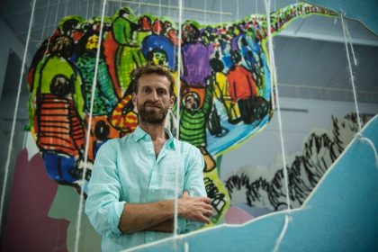 As a 13-year-old refugee from the conflict in Kosovo in 1999, his felt-tip pen drawings of