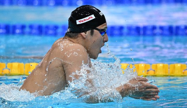 Daiya Seto starting his defence of his men's 400m medley world title