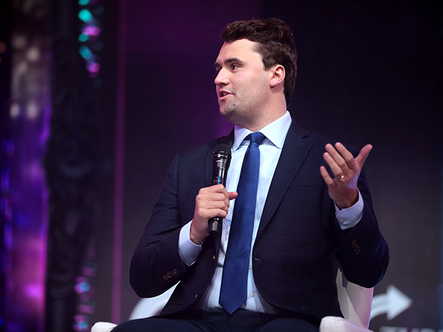 Charlie Kirk speaking with attendees at the June 3, 2022, Young Women's Leadership Summit