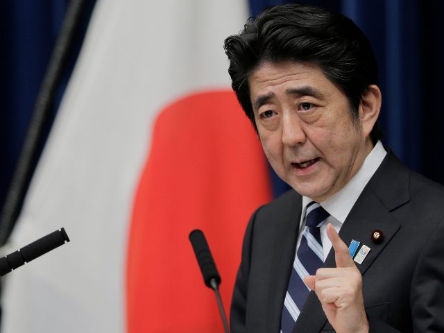 FILE - Then Japanese Prime Minister Shinzo Abe speaks during a news conference on Trans-Pacific Partnership or TPP at his official residence in Tokyo, Friday, March 15, 2013. Former Japanese Prime Minister Abe, a divisive arch-conservative and one of his nation's most powerful and influential figures, has died after being …