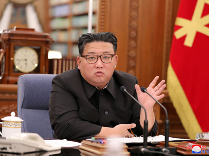 In this photo provided by the North Korean government, North Korean leader Kim Jong Un attends a meeting of the Workers' Party of Korea in Pyongyang, North Korea Monday, June 27, 2022. Independent journalists were not given access to cover the event depicted in this image distributed by the North …