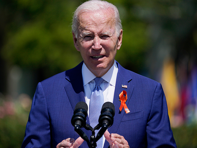 President Joe Biden speaks during an event to celebrate the passage of the "Bipartisan Safer Communities Act," a law meant to reduce gun violence, on the South Lawn of the White House, Monday, July 11, 2022, in Washington. (AP Photo/Evan Vucci)