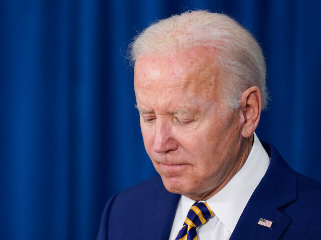 FILE - President Joe Biden pauses as he answers a reporter's question about Ukraine after speaking about the May jobs report, June 3, 2022, in Rehoboth Beach, Del. Biden is having trouble fulfilling his promises to the rest of the world because of political challenges at home. Although he's made …