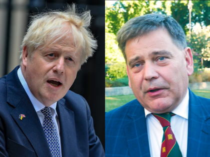 Andrew Bridgen July 7th, 2022. Breitbart News. LONDON, UNITED KINGDOM - JULY 07: British Prime Minister Boris Johnson gives a statement outside 10 Downing Street announcing his resignation as the leader of the Conservative Party as he intends to stay on as caretaker Prime Minister until a new leader is …