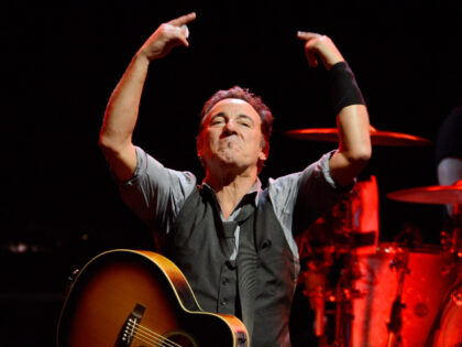 Bruce Springsteen and The E Street Band perform during the "Wrecking Ball" tour at MetLife Stadium on September 19, 2012 in East Rutherford, New Jersey.