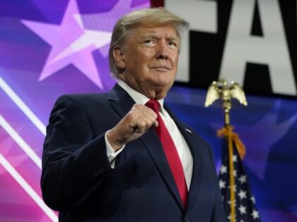 Former President Donald Trump speaks at the Road to Majority conference Friday, June 17, 2022, in Nashville, Tenn. (Former President Donald Trump speaks at the Road to Majority conference Friday, June 17, 2022, in Nashville, Tenn. (Mark Humphrey, File/AP)