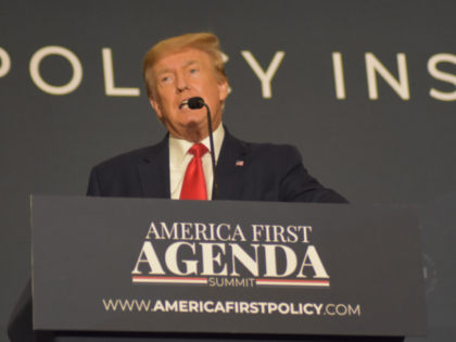 WASHINGTON, UNITED STATES - JULY 26: Former President of the United States Donald J. Trump delivers remarks at the America First Agenda Summit hosted by America First Policy Institute in Washington, D.C., United States on July 26, 2022. (Photo by Kyle Mazza/Anadolu Agency via Getty Images)