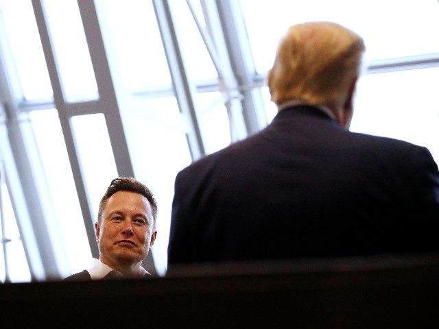 Tesla and SpaceX Chief Executive Officer Elon Musk speaks with President Donald Trump speaks in the SpaceX command center at Kennedy Space Center, Saturday, May 30, 2020, in Cape Canaveral, Fla. A rocket ship designed and built by SpaceX lifted off on Saturday with two Americans on a history-making flight …