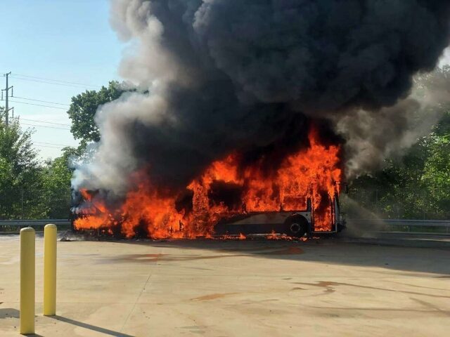 Electric bus fire