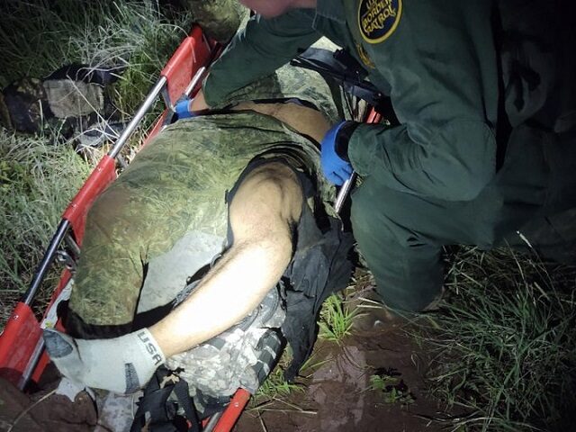 Douglas Station Border Patrol agents rescue an injured migrant abandoned by smugglers. (U.S. Border Patrol/Tucson Sector)