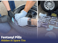 PHOTO: 166K Suspected Fentanyl Pills Discovered in Spare Tire