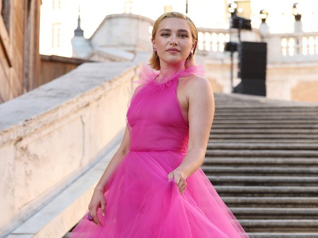ROME, ITALY - JULY 08: (EDITOR’S NOTE: Image contains nudity.) Florence Pugh attends the