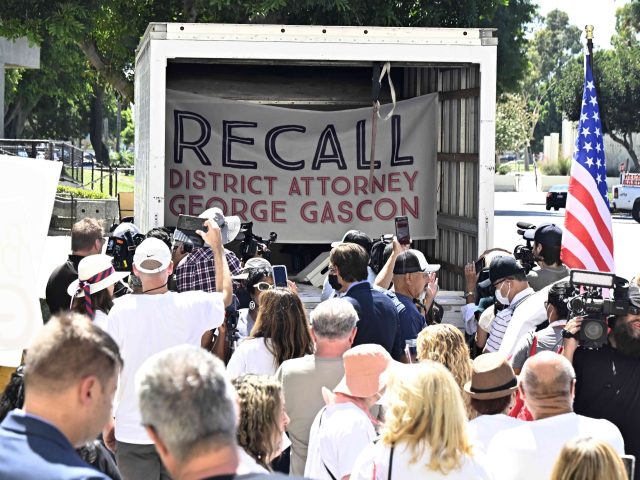 Gascon recall truck (Keith Birmingham/MediaNews Group/Pasadena Star-News via Getty Images)