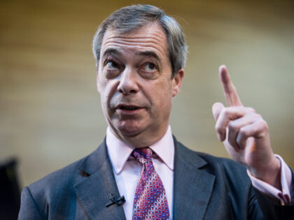 Nigel Farage, the leader of the Brexit Party, answers reporters at the European parliament Wednesday, Jan.15, 2020 in Strasbourg, eastern France. Nigel Farage, the self-declared ''pantomime villain'' of Brexit, is leaving his favorite theater -- the European Union's parliament in Strasbourg -- this week with a sense of mission accomplished. …