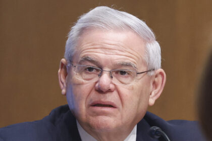 U.S. Sen. Robert Menendez (D-NJ) looks on during a Senate Banking, Housing, and Urban Affairs Committee hearing on the Fed's "Semiannual Monetary Policy Report to the Congress," on Capitol Hill on March 3, 2022, in Washington, DC. (Jonathan Ernst-Pool/Getty Images)