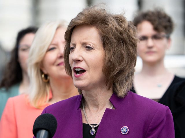 UNITED STATES - MAY 19: Rep. Vicky Hartzler, R-Mo., speaks during the Republican Study Committee news conference to introduce a "Women's Bill of Rights" outside the Capitol on Thursday, May 19, 2022. (Bill Clark/CQ-Roll Call, Inc via Getty Images)
