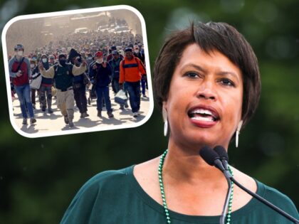 WASHINGTON, UNITED STATES - JUNE 11: Mayor Muriel Bowser makes a speech during the 'March For Our Lives' to protest gun violence in Washington, D.C., United States, on June 11, 2022. (Photo by Yasin Ozturk/Anadolu Agency via Getty Images)