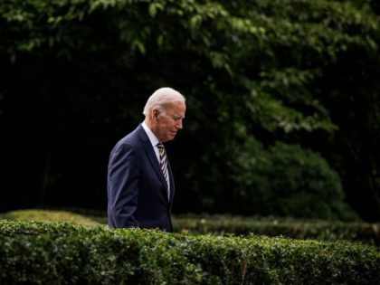 US President Joe Biden departs the White House in Washington, DC, on July 6, 2022. - President Biden travels to Ohio to speak about the American Rescue Plan. (Photo by Samuel Corum / AFP) (Photo by SAMUEL CORUM/AFP via Getty Images)