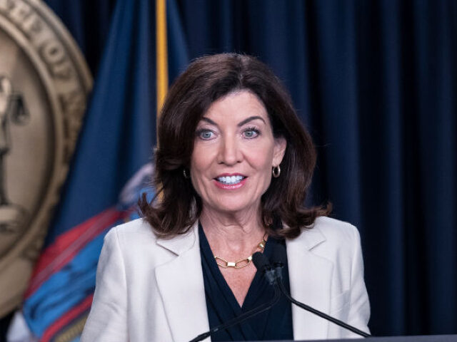 NEW YORK, UNITED STATES - 2022/07/12: Governor Kathy Hochul holds media availability press