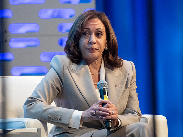 Vice President Kamala Harris during a discussion at the National Urban League annual confe
