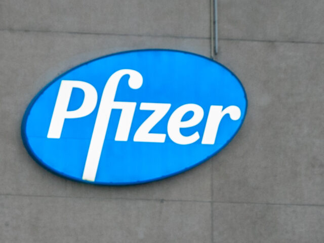 PUURS, BELGIUM - FEBRUARY 06: (BILD ZEITUNG OUT) The Pfizer logo on the exterior facade du