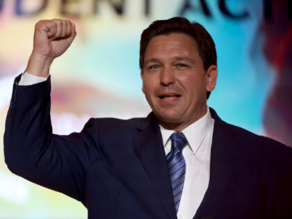 TAMPA, FLORIDA - JULY 22: Florida Gov. Ron DeSantis speaks during the Turning Point USA Student Action Summit held at the Tampa Convention Center on July 22, 2022 in Tampa, Florida. The event features student activism and leadership training, and a chance to participate in a series of networking events …