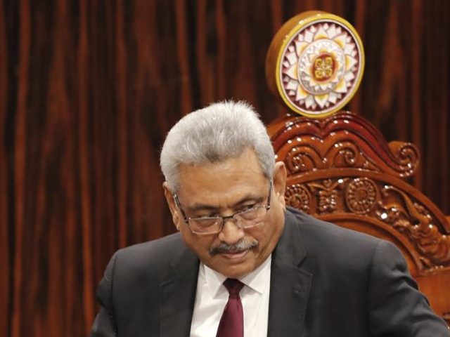 Sri Lankan President Gotabaya Rajapaksa leaves after addressing parliament during the ceremonial inauguration of the session, in Colombo, Sri Lanka on Jan. 3, 2020. The president of Sri Lanka fled the country early Wednesday, July 13, 2022, days after protesters stormed his home and office and the official residence of …