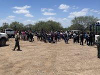 EXCLUSIVE PHOTOS: 350 Migrants Apprehended in Large Group near Border in Texas
