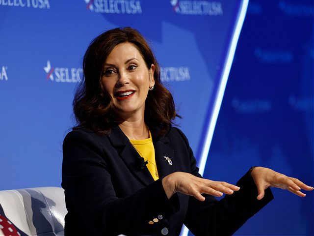 Gretchen Whitmer, governor of Michigan, speaks on a panel during the SelectUSA Investment